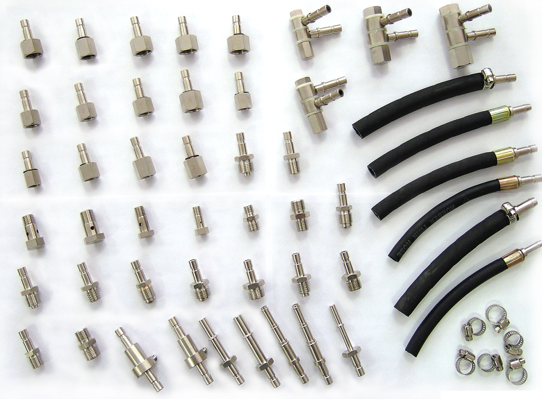 Комплект адаптеров OVA602 для CNC 602 для промывки форсунок на автомобиле