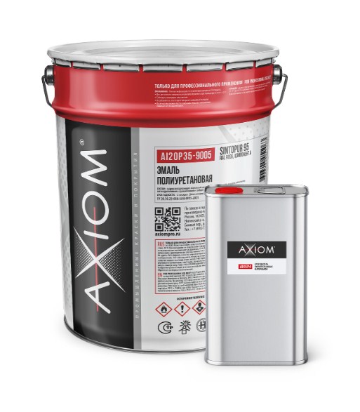 Эмаль полиуретановая SintoPUR 50 цвет 9005 18 кг AI20P35-9005