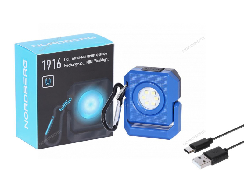 Портативный мини фонарь 3,7 В (без зарядного устройства) NORDBERG 1916