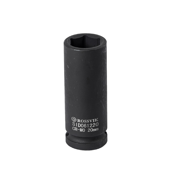 Головка торцевая ударная, глубокая ROSSVIK, 1/2", 20мм SID061220