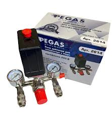 Реле Pegas для компрессора 220В в сборе ( 2 быстросъемных выхода) 2614