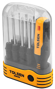 TOLSEN Отвертка со сменными вставками (битами), 8 в 1