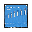 Набор ключей накидных, 7 предметов, 6-19 мм NORDBERG 10407P